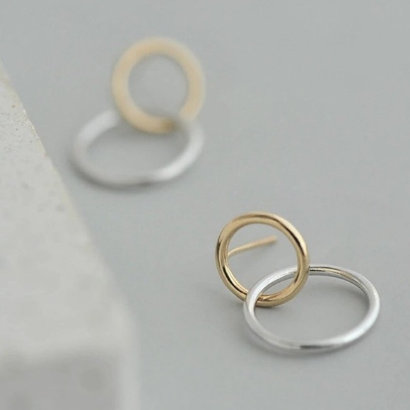Jewelry - 🔘Insta double circle gold / silver earrings